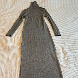 Grey turtleneck dress